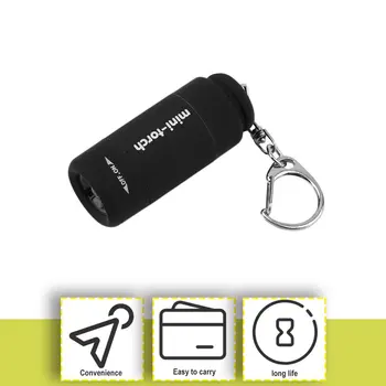 1db Hordozható Mini Kulcstartó Zseb Fáklya USB Tölthető Lámpa Lámpa Lámpa 0,5 W 25Lm Többszínű Mini-Fáklya 3