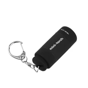 1db Hordozható Mini Kulcstartó Zseb Fáklya USB Tölthető Lámpa Lámpa Lámpa 0,5 W 25Lm Többszínű Mini-Fáklya 4