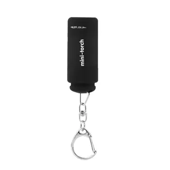 1db Hordozható Mini Kulcstartó Zseb Fáklya USB Tölthető Lámpa Lámpa Lámpa 0,5 W 25Lm Többszínű Mini-Fáklya 5