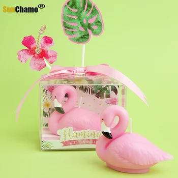 Új Kreatív Illatos Esküvők, Születésnapi Gyertyák Flamingók Szerelem Flameless Tortát, a Gyermekek Ajándékok, Dekoráció Topper