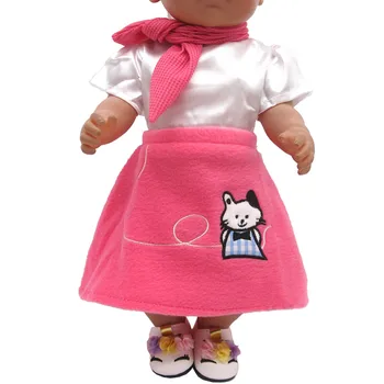 Ruhák, baba illik 18 hüvelyk 43-45cm baba játék újszülött baba-Amerikai baba Rajzfilm macska ruha