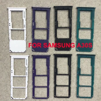 A telefon a SIM-Kártya Tálcát Adapter Samsung Galaxy A30s A307 A307F A307FN Eredeti Ház Új Micro SD Kártya Tartóját