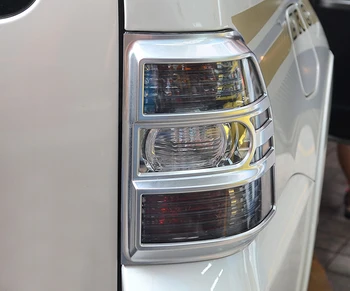 Autós Tartozékok Mitsubishi Pajero Sógun V80 2007-2019 ABS Matt Hátsó hátsó Lámpa Lámpa Fedél Trim 2db 4