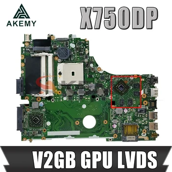 Akemy X750DP LVDS Alaplap（V2GB）GPU Asus K550D X550DP X750DP X750D X550D Laptop Alaplap