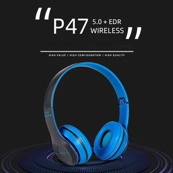 Többfunkciós Át Fül Csatlakoztatott Bluetooth Fejhallgató, Összecsukható Vezeték nélküli Bluetooth Headset Audio Sztereó IOS, Android Nők