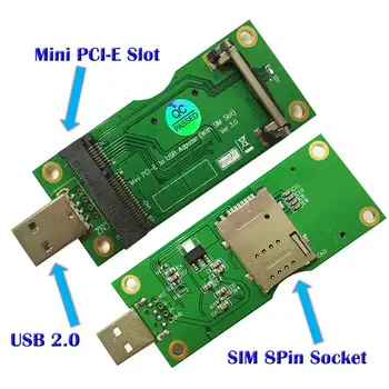 Kiváló Minőségű Vezeték nélküli Mini PCI-E Kártya Slot USB Adapter SIM-8Pin a WWAN/LTE Modul 0