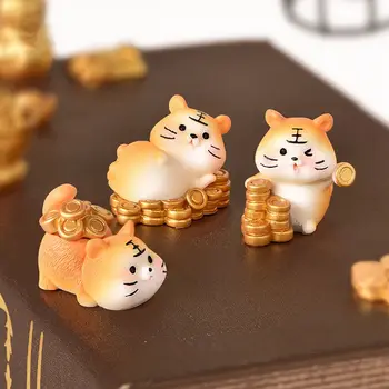 2022 Kínai Tigris Éve Mini Kabalák Craft Mini Tündér Kert Dísze A Haza DIY Állat Figura Dekoráció Kiegészítők