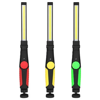 USB Hordozható Reflektor Dolgozik Fény 5 Módok Újratölthető COB LED Slim Munka Lámpa Zseblámpa Kerti Munka Fény