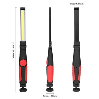 USB Hordozható Reflektor Dolgozik Fény 5 Módok Újratölthető COB LED Slim Munka Lámpa Zseblámpa Kerti Munka Fény 5