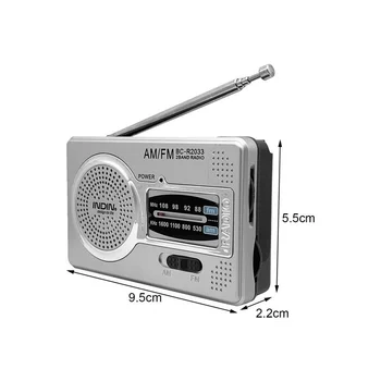 BC-R2033 AM FM Rádió Teleszkópos Antenna Teljes Zenekar Hordozható Rádió-Receiver Retro FM Világ Pocket Radio Player Elder 1