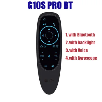 G10S PRO BT Air Mouse Bluetooth Vezeték nélküli Giroszkóp Smart Hang Távirányító UGOOS AM7 X4 PRO Smart Android TV Box G20BTS PLUSZ