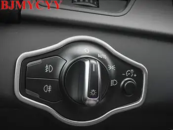 BJMYCYY Autó Chrome Fejét Kapcsoló Fedél Trim Fényszóró Gomb Keret Sequin az Audi A4L A5 Q5 Stílus, Tartozék