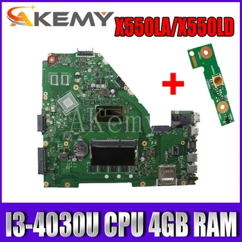 X550LA Alaplap I3-4030U CPU, 4GB RAM EDP Az Asus A550L X550LD R510L X550LC X550L X550 laptop Alaplap X550LA Alaplapja