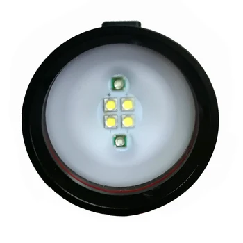 A víz alatt 6 LED Fotózás Videó Búvárkodás Lámpa 2x 365nm UV-Fény + 4x XP-G2 Fehér LED Búvár Fáklya+ 26650 Fotó Lámpa 2