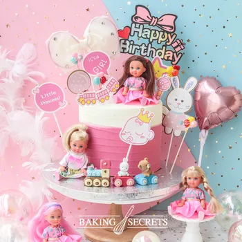 Mini Baba Torta Dekoráció Állat Vonat Torta Topper Boldog Szülinapi Parti Lányok Nyúl Cupcake Toplisták Baby Shower Szívességet