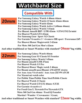 22mm 20 mm-es Fém szíj, a Samsung Galaxy Óra 3 Huawei GT2/Amazfit GTR Rozsdamentes acél karkötő karkötő Samsung 4 Óra 1
