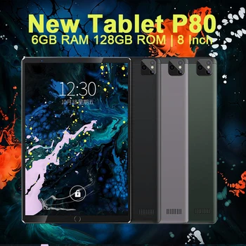 Tablet P80 8 Inch Tabletta 6 GB RAM, 128GB ROM 10 Core Tablete Android 10 GPS WIFI Online Osztály Tablette Kettős Hívás Tablet PC