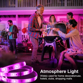 A+ led, LED szalag világítás, Led Lámpák, Hálószoba , Smart Led Szalag Világítás App Vezérlő távirányító,színváltó Fény 4