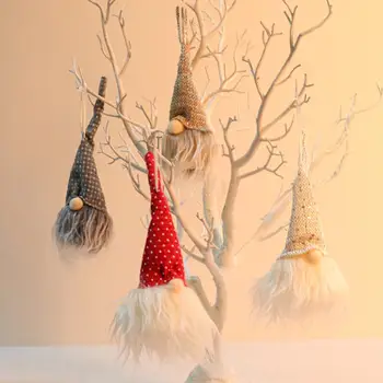 Karácsonyi Arctalan Gnome Santa Fán Lógó Dísz Baba Karácsonyi Dekoráció Az Otthoni Medál Ajándék Csepp Díszek Party Kellékek