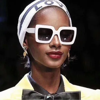 Retro Tér Túlméretezett Napszemüveg Nők Átlátszó Gradiens Szemüveg UV400 2020 Luxus Designer Nagy Keret, Nap Szemüveg Shades