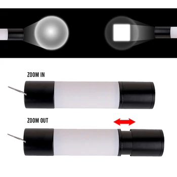 USB Újratölthető Lógó Lámpa Hordozható Alumínium Ötvözet Vízálló Nagyítható LED-fényű Éjjeli Lámpa Kültéri Túrázás Lámpa 4