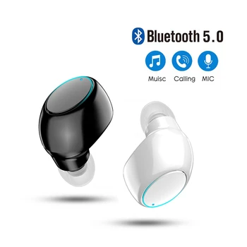 Mini Vezeték nélküli Bluetooth-5.0 Fülhallgató a Fülében a Sport, a Mikrofon, a Kihangosító Headset Fülhallgató, Az Összes Telefon A Samsung Huawei Fülhallgató