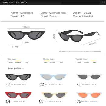 2020 Márka, Design, Új, Európai, Amerikai Macska Szemét Napszemüveg Női Retro napszemüvegek Nők Átlátszó Doboz Színes Szemüveg UV400 1