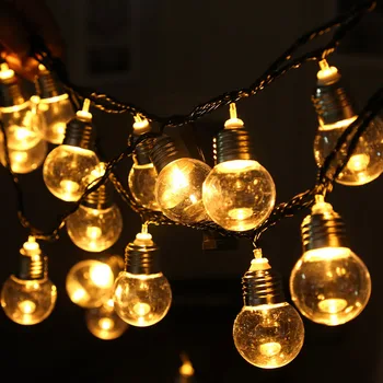 LED String Fény gömb Alakú Vintage Izzó Beltéri Kültéri Lámpa Dekoráció Kert Udvar Esküvő, Születésnapi Party ALI88 0