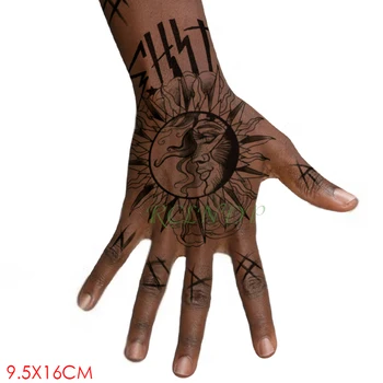 Vízálló Ideiglenes Tetoválás Matrica sun star levelet emberi lény Hamis Tatto Flash Tetoválás Kezét, Karját Tetoválás Lány, Nők, Férfiak