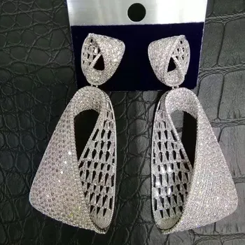 GODKI Luxus vízcsepp Köbméter Cirkon CZ Hosszú Karika Fülbevaló Női Esküvői DUBAI Csepp Fülbevaló boucle d'oreille femme 2022 4