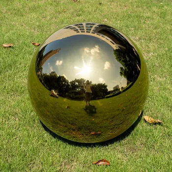Golden ball Dia 38mm 3,8 cm, rozsdamentes acél, titán bevonatú arany üreges golyó zökkenőmentes labdát haza udvaron lakberendezés labda 1
