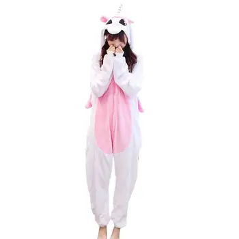 Felnőtt Állat Pizsama Hálóruházat Anime Totoro Tigris, Nyúl Pingvin Cosplay Kigurumi Nők Flanel Pizsama Kapucnis Halloween Pijama 1