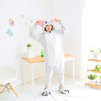 Felnőtt Állat Pizsama Hálóruházat Anime Totoro Tigris, Nyúl Pingvin Cosplay Kigurumi Nők Flanel Pizsama Kapucnis Halloween Pijama 2
