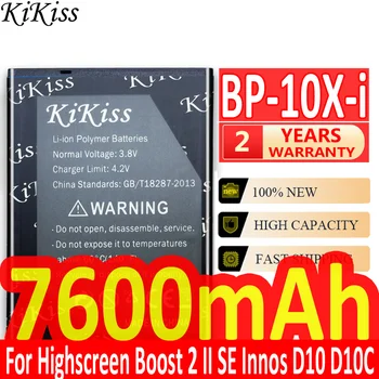 KiKiss Mobil Telefon Nagy Kapacitású 7600mAh Akkumulátor Innos D10 D10C D10F D10CF Highscreen Boost 2 II SE Akkumulátorok BP-10X-én