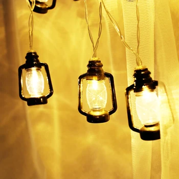 Kerozin Üveg fényfüzér Akkumulátor a Művelet LED Szüreti Koszorú Tündér String Fény Haza lakodalom Lámpa, Kültéri Dekoráció 3