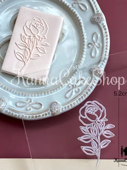 Virág Fondant Embosser, valamint Vágó Penész Állítsa be a 3D-s Rózsa, Nárcisz Cookie Embosser Bélyegző Vágó Torta Dekoráció Eszközök Cukor Kézműves 2