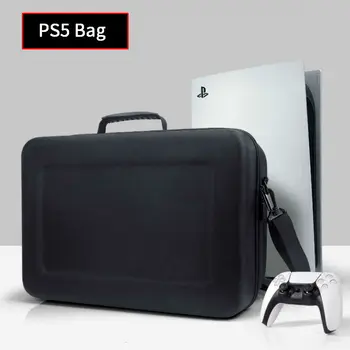 PS5 Utazási Tároló Táska Kemény Héj Védő Vízálló Ruha Sony Playstation 5 lemez/digitális konzol Utazási hordtáska