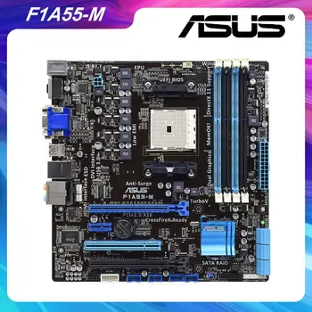 Az ASUS az f1a55-M Socket FM1, AMD A55 Asztali Alaplap DDR3 AMD A8-3820 3800 Processzor PCI-E X16 Slot DVI HDMI USB3.0 Micro ATX