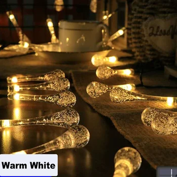Napelemes/Akkumulátoros Doboz vízcsepp Buborék Labdát White/Meleg Fehér/RGB Karácsony/Holiday LED fényfüzér Dekorációs