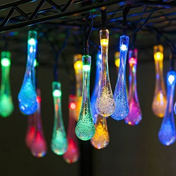 Napelemes/Akkumulátoros Doboz vízcsepp Buborék Labdát White/Meleg Fehér/RGB Karácsony/Holiday LED fényfüzér Dekorációs 4