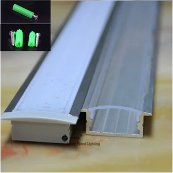 5-30db/sok 40inch 1m hosszú led csatorna beépített alumínium profil, dupla sorban led szalag,tejszerű/átlátszó fedelet, a pcb-20mm 0