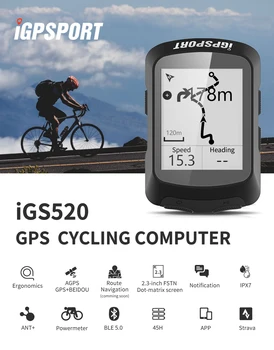 Új Érkeznek iGPSPORT IGS520 Kerékpáros wattmérő Számítógép Érzékelők pulzusmérő Kültéri Tartozékok Több nyelv 1