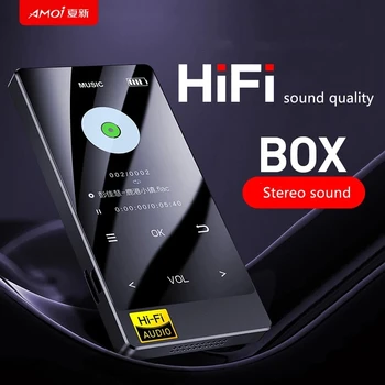Bluetooth MP3 lejátszó sport HIFI sztereó bass HD Veszteségmentes Zene Lejátszó diktafon FM-rádió E-Book beépített hangszóró walkman