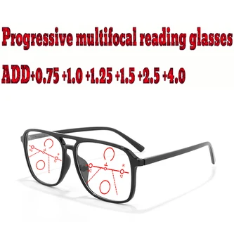 Progresszív Multifokális Anti Kék Fény Olvasó Szemüveg Nagy Méretű Férfiak Nők Magas Minőség +1.0 +1.5 +1.75 +2.0 +2.5 +3 +3.5 +4