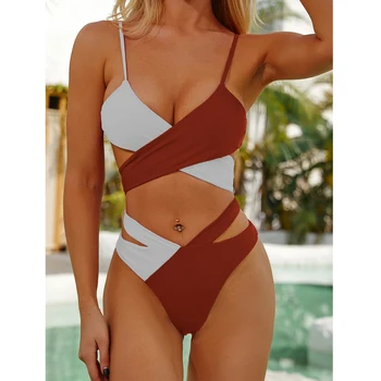 Brazil Nő Bikini Push-Up Szexi Bikini 2021 Mujer Új Kötést Tanga Fürdőruha Női Fürdőruha, Magas Vágás Strandcuccot Fürdőzők
