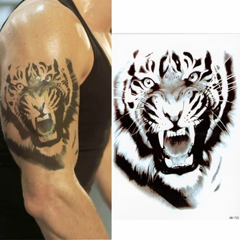 Tigris Ideiglenes Tetoválás - Reális Átutalás Vízálló Férfi Női Gyerek Díszes