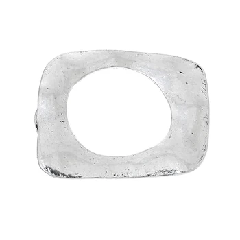 DoreenBeads fém Cink ötvözet Zárt Forrasztott Ugrás a Gyűrűk Téglalap Antik Ezüst Színű, 25mm-es(1