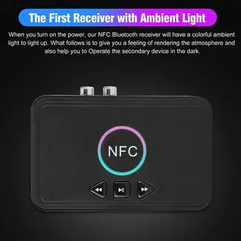 2021 Új NFC 5.0 Vevő A2DP AUX 3,5 mm-es RCA csatlakozó USB Okos Lejátszás Sztereó Audio Vezeték nélküli Adapter Autós TV-Hangszóró 2