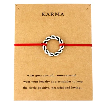 A Karma Kör Kör Állítható Karkötő Fa Béke Tai Chi Gyógyító Namaste Tollas Szárnyak Medálok Női Férfi Unisex Finom Ékszerek 0