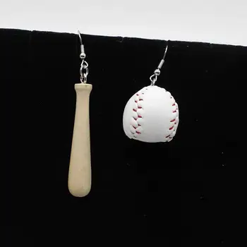 Kreatív Baseball Fülbevaló Sport Szórakozás Aszimmetrikus Fülbevaló Hölgy Amulett Ékszer Ajándék